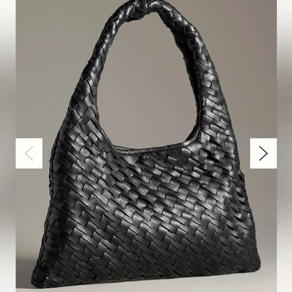 Walter Baker Shoulder Bag Black Woven Handbag